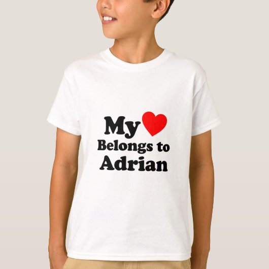 Mijn hart behoort tot Adrian T-shirt (Voorkant)
