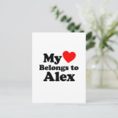 Mijn hart behoort tot Alex Briefkaart (Staand voorkant)