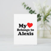 Mijn hart behoort tot Alexis Briefkaart (Staand voorkant)