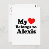 Mijn hart behoort tot Alexis Briefkaart (Voorkant / Achterkant)