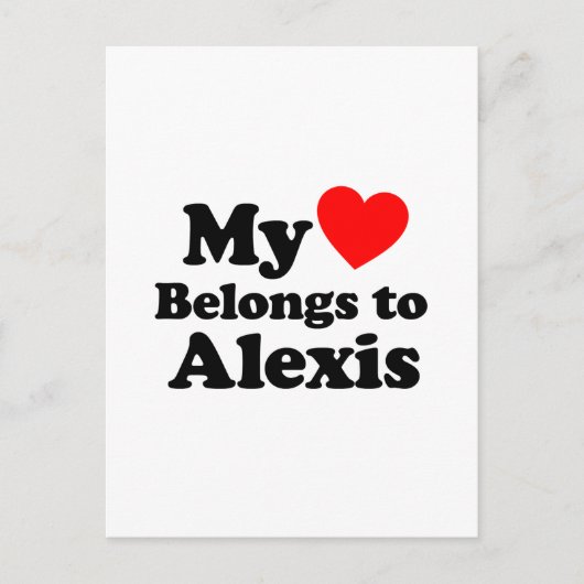 Mijn hart behoort tot Alexis Briefkaart (Voorkant)