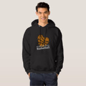 Mijn hart behoort tot BASKETBALL Hoodie (Voorkant volledig)