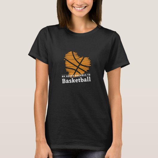 Mijn hart behoort tot BASKETBALL T-shirt (Voorkant)