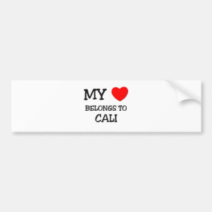 Mijn hart behoort tot CALI Bumpersticker