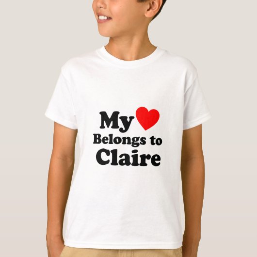 Mijn hart behoort tot Claire T-shirt (Voorkant)