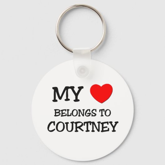 Mijn hart behoort tot Courtney Sleutelhanger (Voorkant)