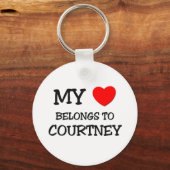 Mijn hart behoort tot Courtney Sleutelhanger (Voorkant)