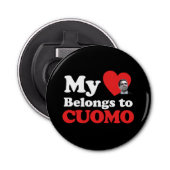 Mijn hart behoort tot Cuomo Button Flesopener (Voorkant)