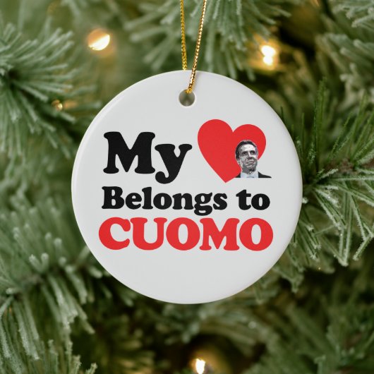 Mijn hart behoort tot Cuomo Keramisch Ornament (Boom)
