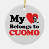 Mijn hart behoort tot Cuomo Keramisch Ornament (Voorkant)