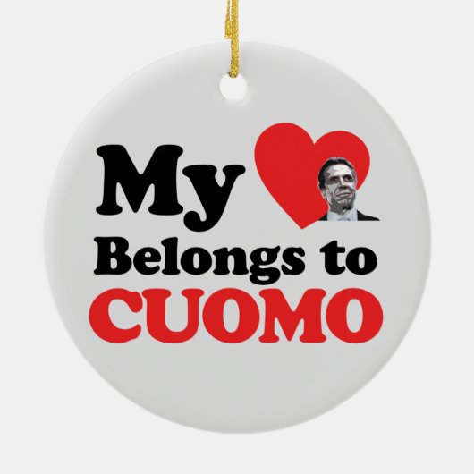 Mijn hart behoort tot Cuomo Keramisch Ornament (Achterkant)