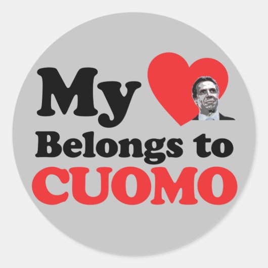 Mijn hart behoort tot Cuomo Ronde Sticker (Voorkant)