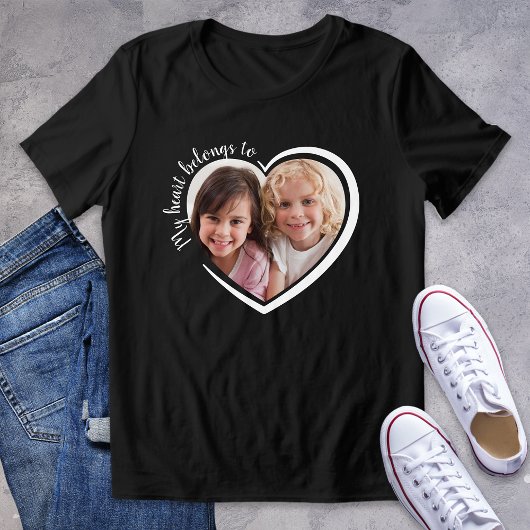 Mijn hart behoort tot de foto Tri-Blend shirt