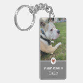 Mijn hart behoort tot de foto's van Dog 2 Sleutelhanger (Voorkant Links)