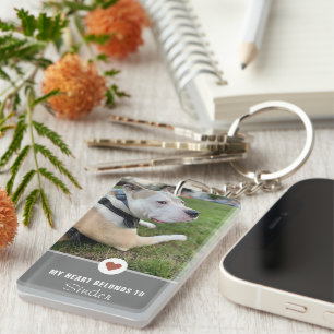 Mijn hart behoort tot de foto's van Dog 2 Sleutelhanger