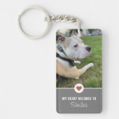 Mijn hart behoort tot de foto's van Dog 2 Sleutelhanger (Voorkant)