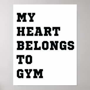 Mijn hart behoort tot de gym poster
