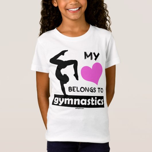 Mijn hart behoort tot de gymnastiek t-shirt (Voorkant)