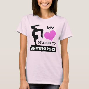 Mijn hart behoort tot de gymnastiek t-shirt