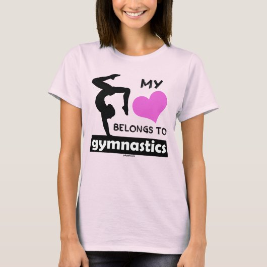 Mijn hart behoort tot de gymnastiek t-shirt (Voorkant)