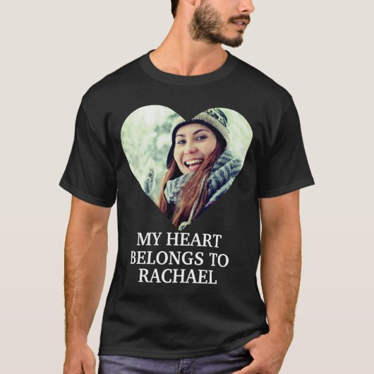 Mijn hart behoort tot de hartfoto van de Aangepast T-shirt (Voorkant)