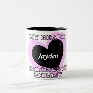 Mijn hart behoort tot de Mammie Koffiebeker Tweekleurige Koffiemok