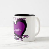 Mijn hart behoort tot de Mok van papa koffie (Voorkant rechts)