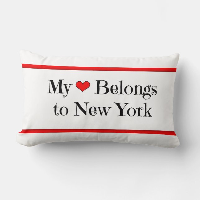 Mijn hart behoort tot de New York Pillow Kussen (Voorkant)