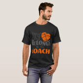 Mijn hart behoort tot de ondersteuning van de Bask T-shirt (Voorkant volledig)