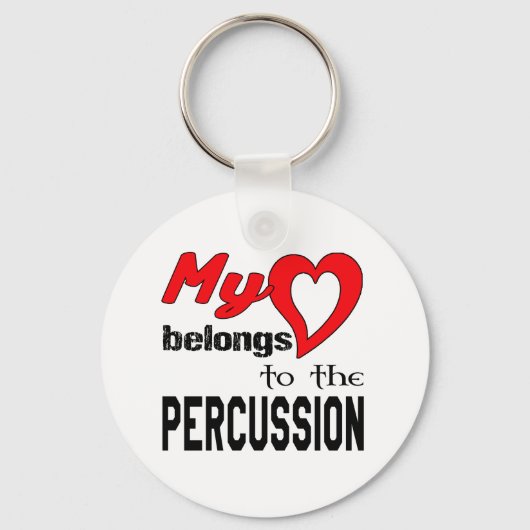 Mijn hart behoort tot de Percussie. Sleutelhanger (Voorkant)