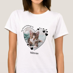 Mijn hart behoort tot de T-Shirt foto van Cat Love