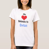 Mijn hart behoort tot Dylan T-shirt (Voorkant)