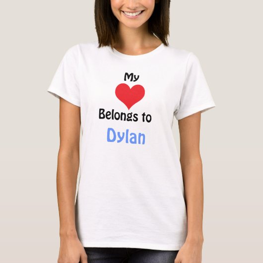 Mijn hart behoort tot Dylan T-shirt (Voorkant)