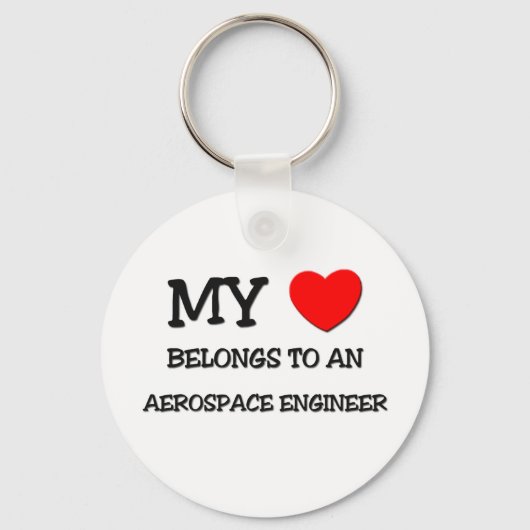 Mijn hart behoort tot een AEROSPACE-ENGINEER Sleutelhanger (Voorkant)