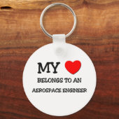 Mijn hart behoort tot een AEROSPACE-ENGINEER Sleutelhanger (Voorkant)