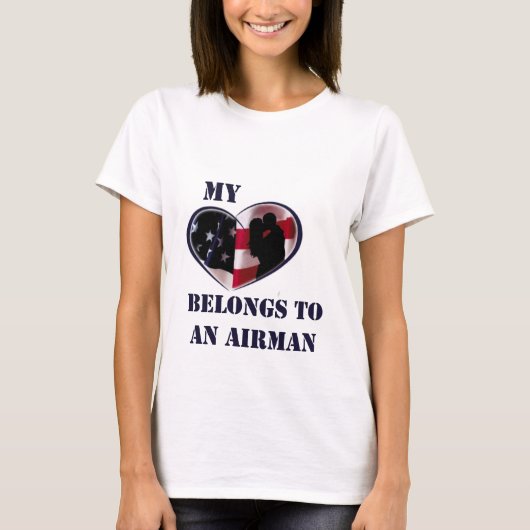 Mijn hart behoort tot een Airman T-shirt (Voorkant)