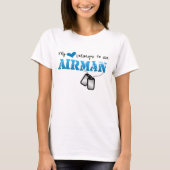Mijn hart behoort tot een Airman T-shirt (Voorkant)