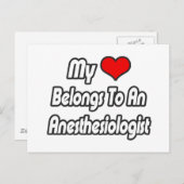 Mijn hart behoort tot een anesthesist briefkaart (Voorkant / Achterkant)