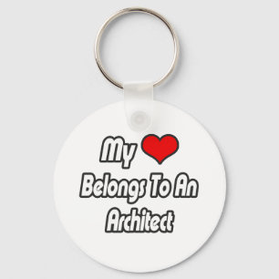 Mijn hart behoort tot een architect sleutelhanger