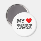 Mijn hart behoort tot een AVIATOR Magneet (Voorkant / Achterkant)