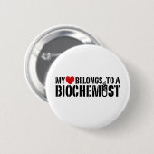 Mijn hart behoort tot een biochemicus ronde button 5,7 cm (Voorkant /achterkant)