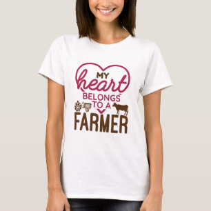 Mijn hart behoort tot een boer t-shirt