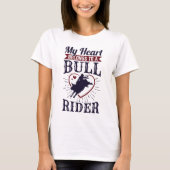 Mijn hart behoort tot een bull Rider T-shirt (Voorkant)