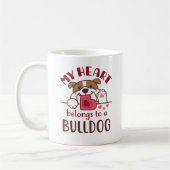 Mijn hart behoort tot een Bulldog Koffiemok (Links)