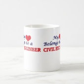 Mijn hart behoort tot een burgeringenieur koffiemok (Center)