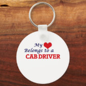 Mijn hart behoort tot een Cab Driver Sleutelhanger (Voorkant)