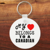 Mijn hart behoort tot een Canadees Sleutelhanger (Voorkant)