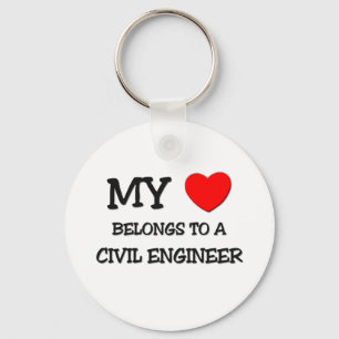 Mijn hart behoort tot een CIVIELE ENGINEER Sleutelhanger