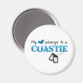 Mijn hart behoort tot een Coastie Magneet (Voorkant / Achterkant)