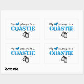 Mijn hart behoort tot een Coastie Rechthoekige Sticker (Vel)